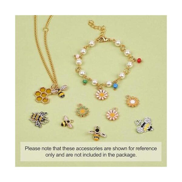 Beadthoven Colgante de abejas esmaltadas de aleación de_6