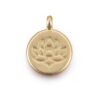 Beadthoven 50 colgantes de oro mate de flor de loto de_2