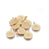 Beadthoven 50 colgantes de oro mate de flor de loto de_1