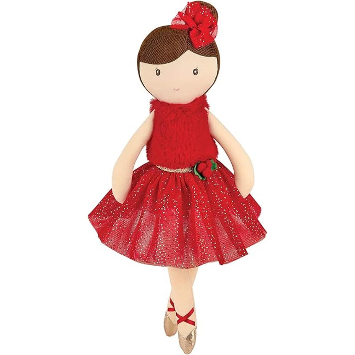 Bearington Evie Muñeca bailarina de Navidad de felpa