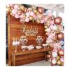 Beaumode Kit de arco de guirnalda de globos color oro rosa_4