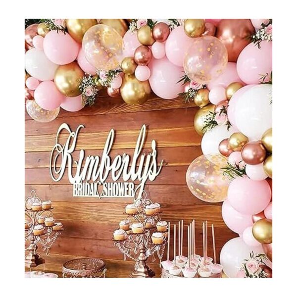 Beaumode Kit de arco de guirnalda de globos color oro rosa_2