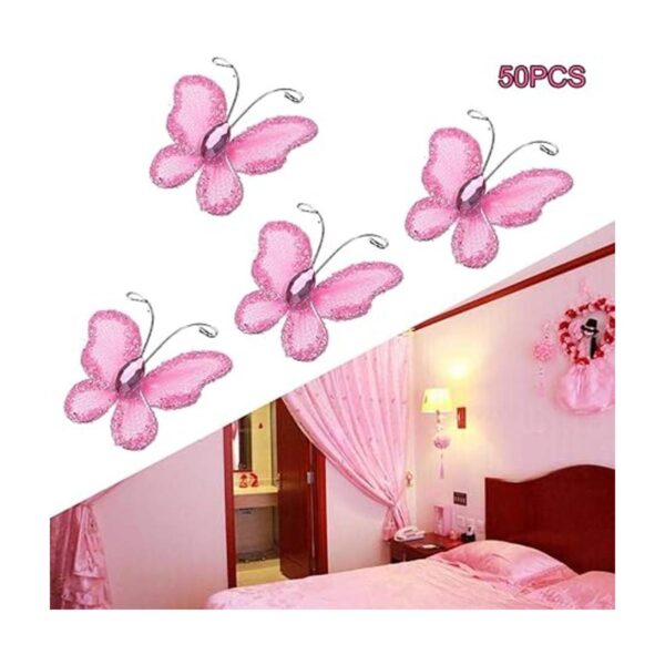 Beaupretty 50 mariposas para manualidades con purpurina