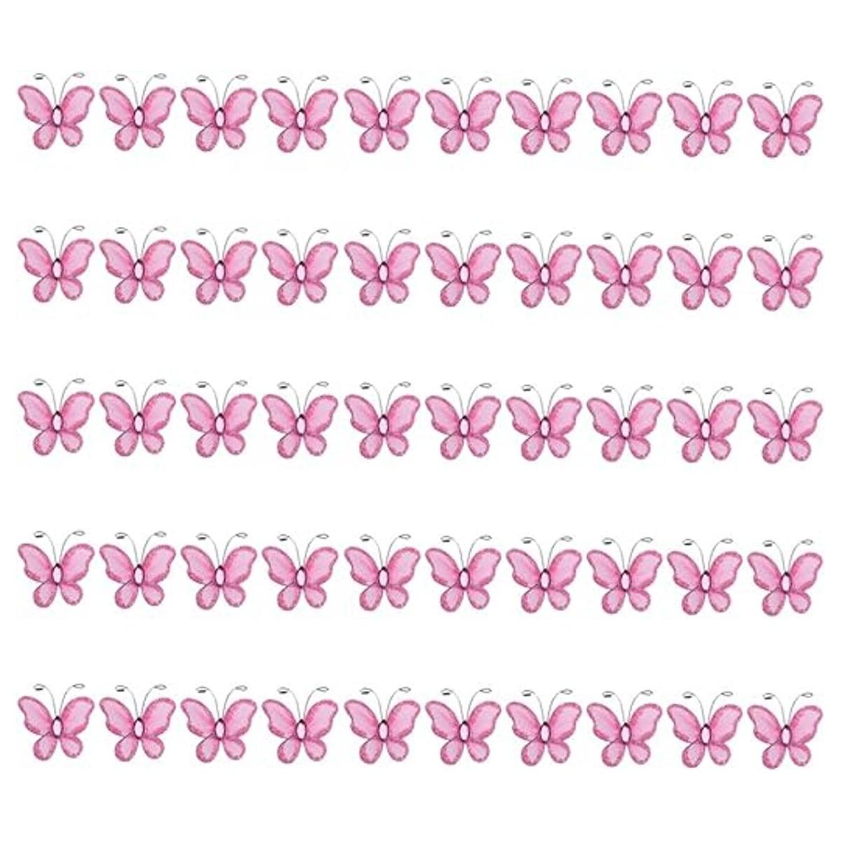 Beaupretty 50 mariposas para manualidades con purpurina