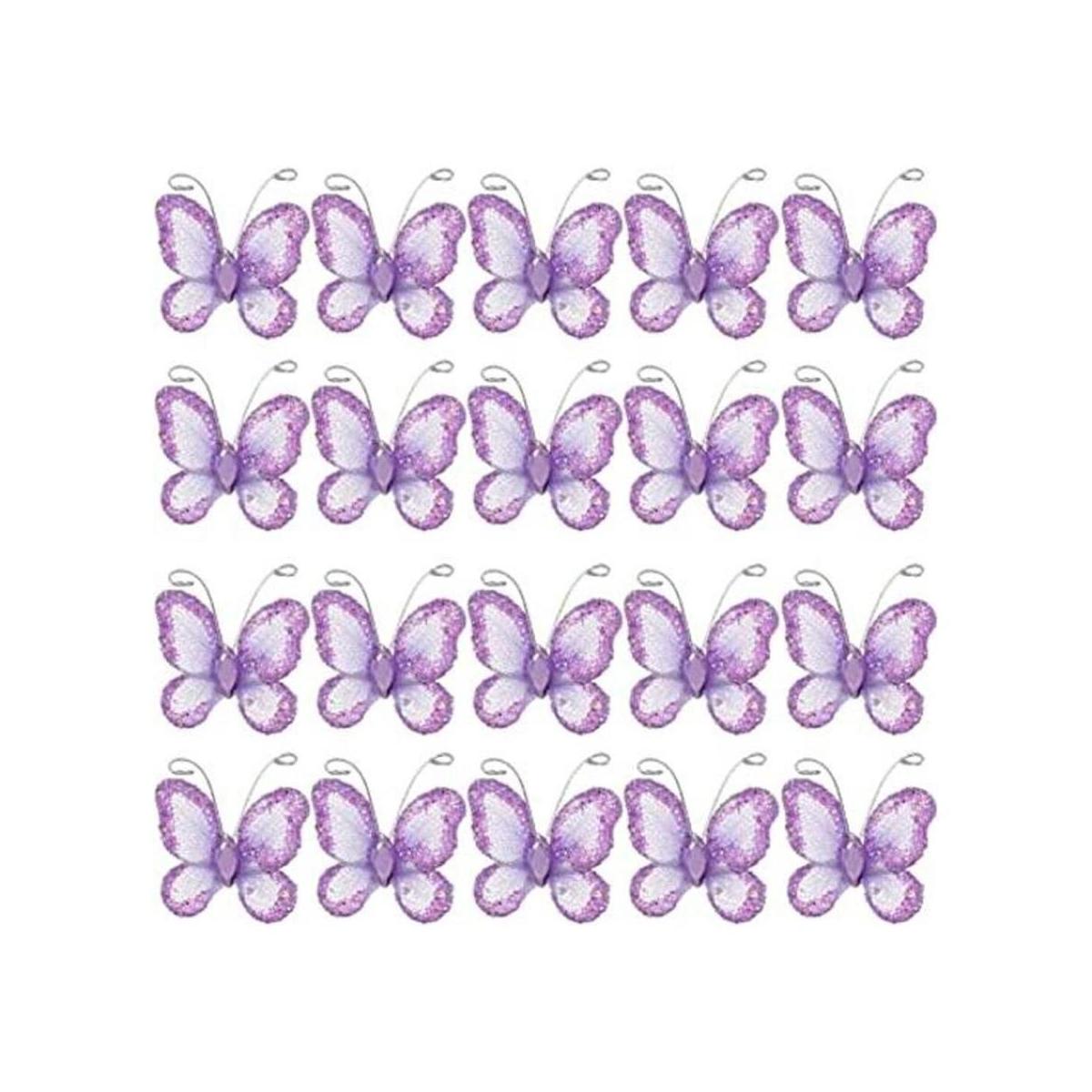 Beaupretty 50 mariposas manualidades malla transparente
