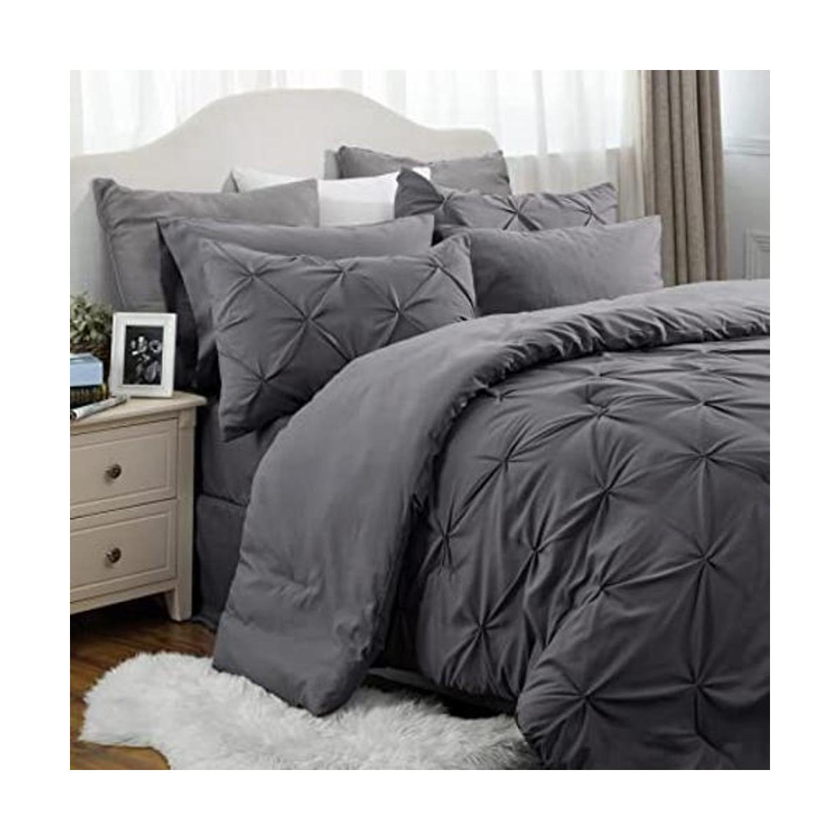 Bedsure Juegos de edredón de 8 piezas tamaño matrimonial