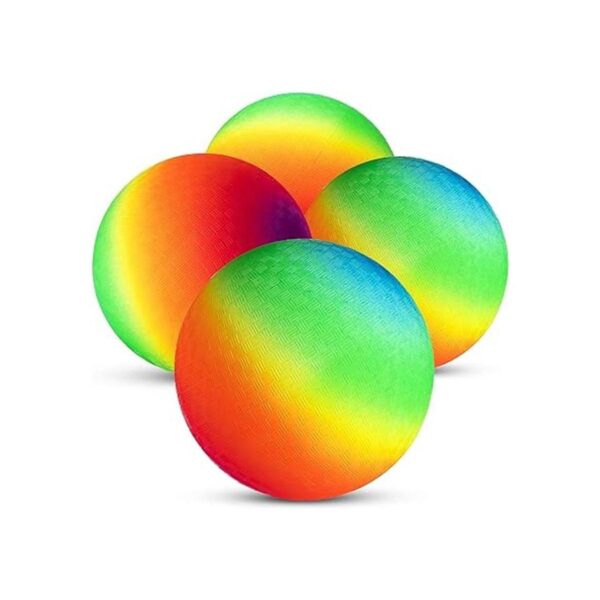 Bedwina Bolas de juego arcoíris 8.5 pulgadas paquete de_4