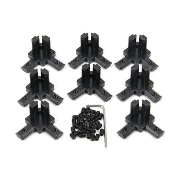 Befenybay 8 unids negro 3 vías extremo esquina soporte_1