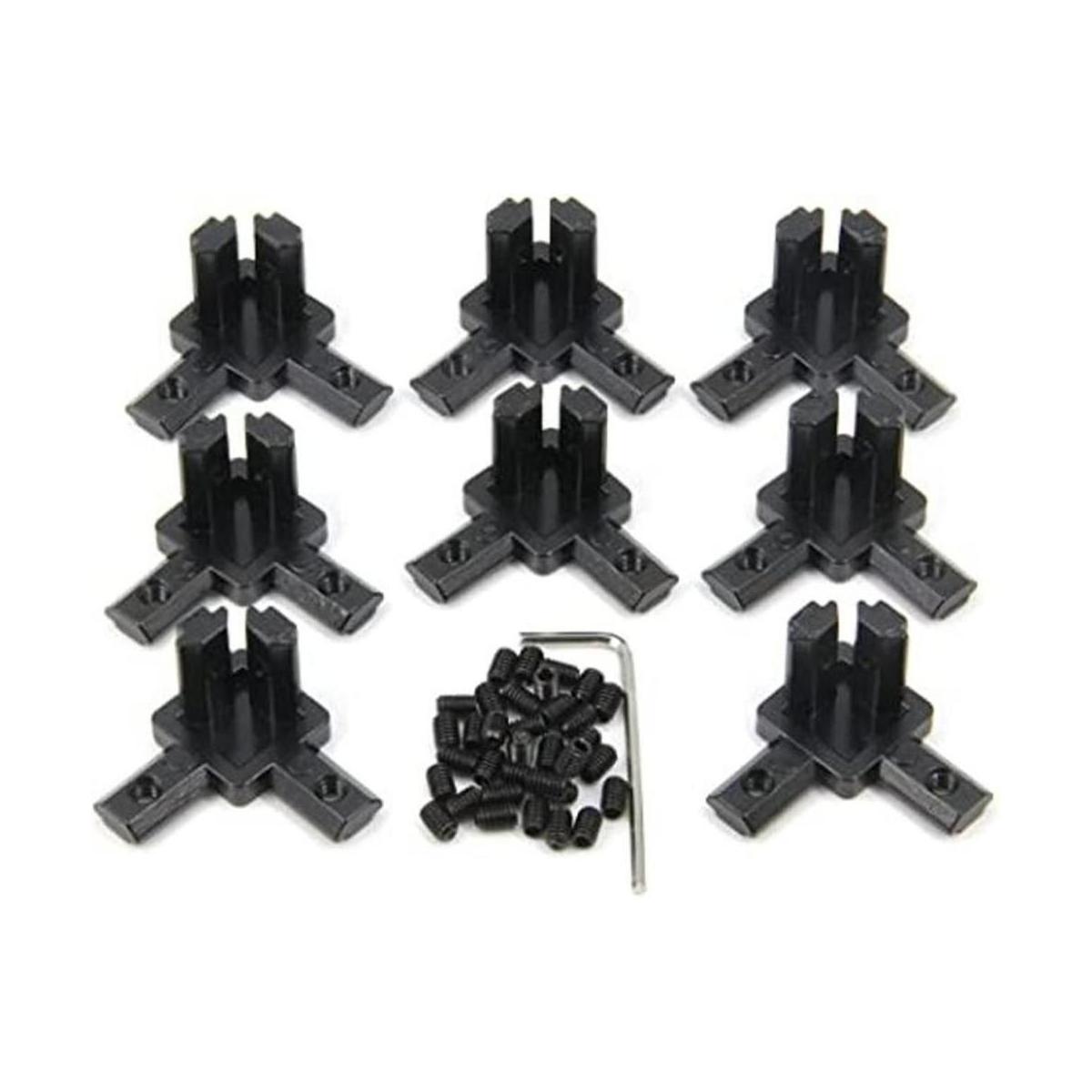 Befenybay 8 unids negro 3 vías extremo esquina soporte