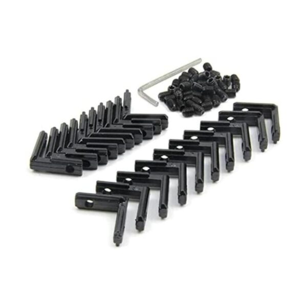 Befenybay 20 unids ranura en T negra en forma de L 90