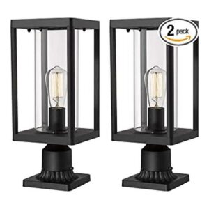 Beionxii Farol de poste para exteriores Juego de 2_1