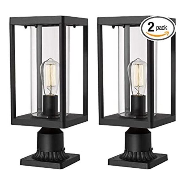 Beionxii Farol de poste para exteriores Juego de 2_1