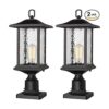 Beionxii Luces de poste para exteriores Paquete de 2_1