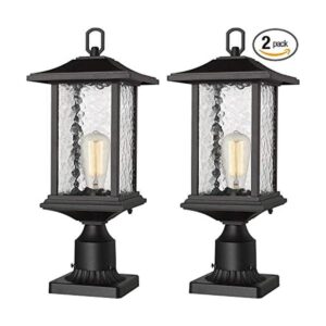 Beionxii Luces de poste para exteriores Paquete de 2_1