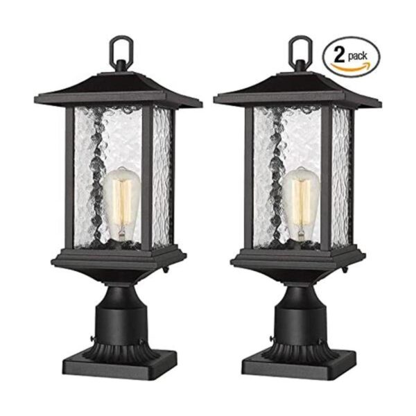 Beionxii Luces de poste para exteriores Paquete de 2_1