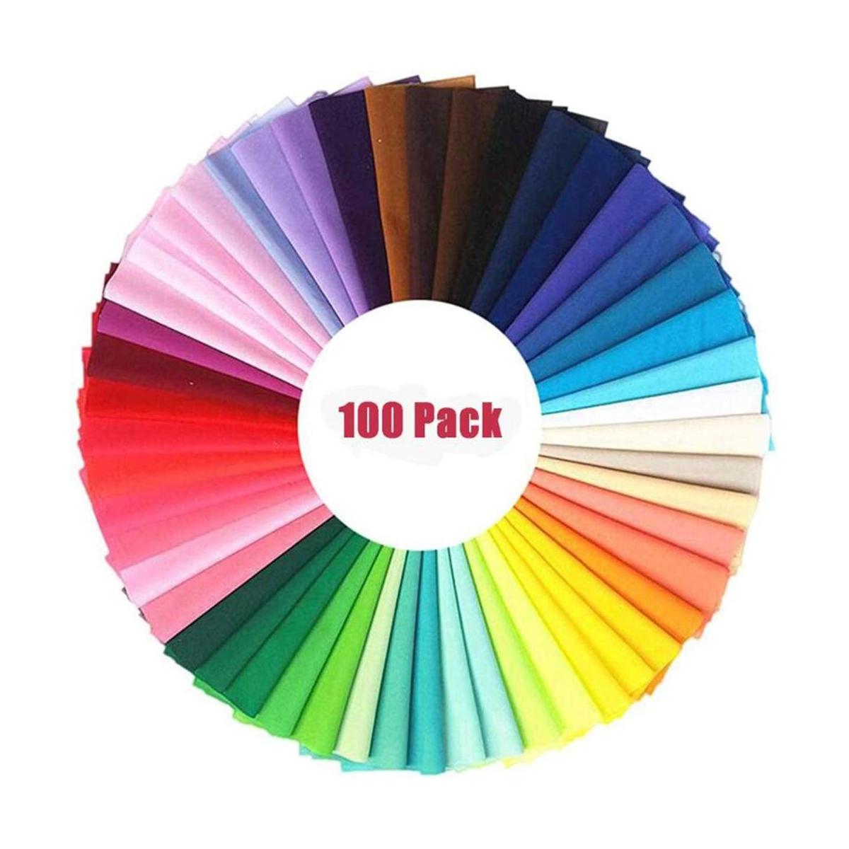 Beiabang 100 piezas de tela de algodón multicolores de