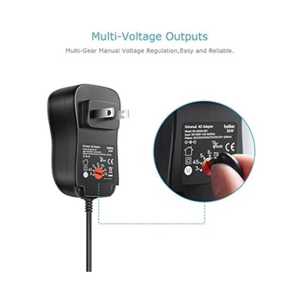 Belker 36W 3V 4.5V 5V 6V 7.5V 9V 12V Voltaje ajustable_5