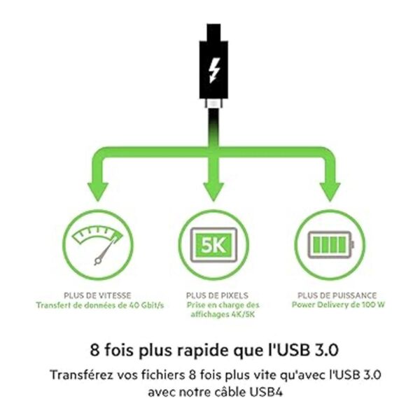 Belkin Cable USB 4 2.6 pies 2.6 ft con certificación IF_6