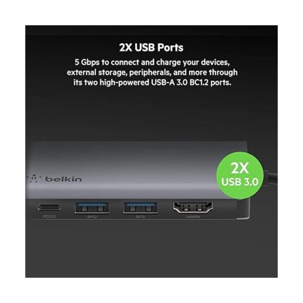 Belkin Hub USB C base de adaptador multipuerto 4 en 1 con_6