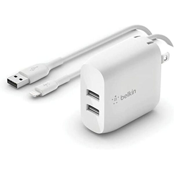Belkin Dual USB Charger 24W Lightning Cable Dual USB_1