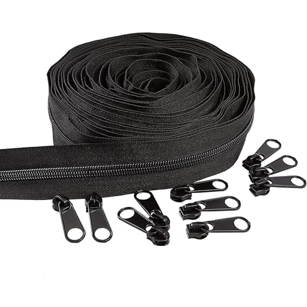 Benecreat Cremalleras de nailon con cierre de 10 yardas