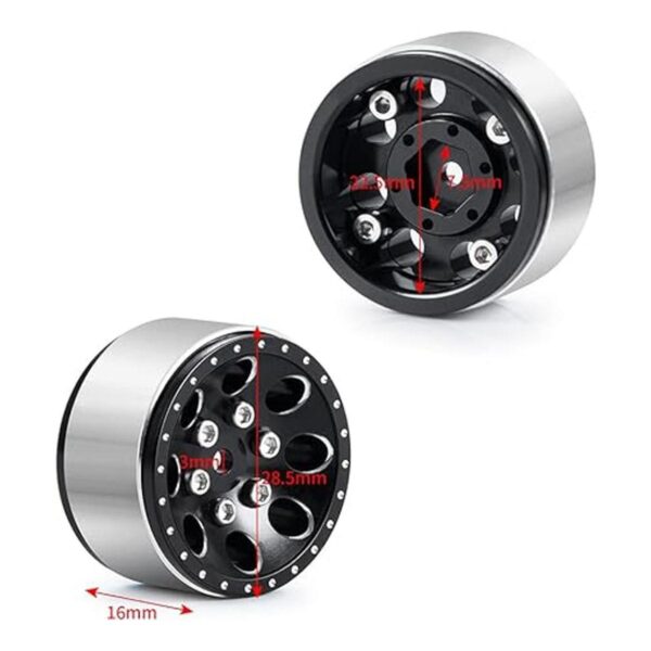 Benedict Harry 4pcs aleación 124 RC Beadlock Llantas de_3
