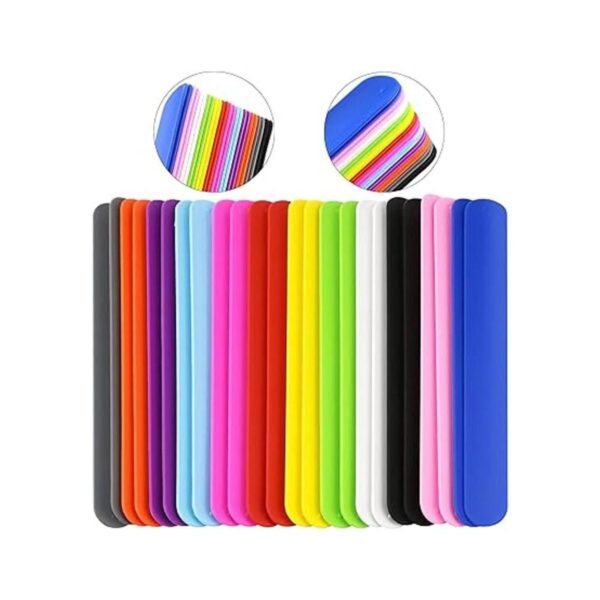 Bercoor 24 pulseras de silicona de arco iris 12 colores