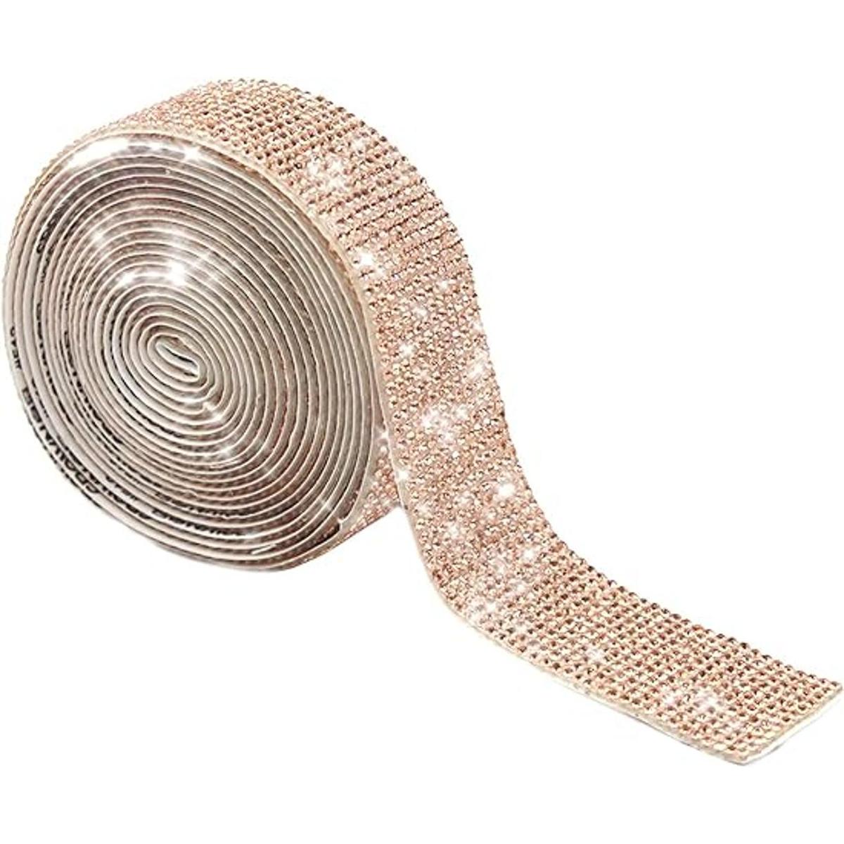 Benvo Cinta autoadhesiva con diamantes de imitación de