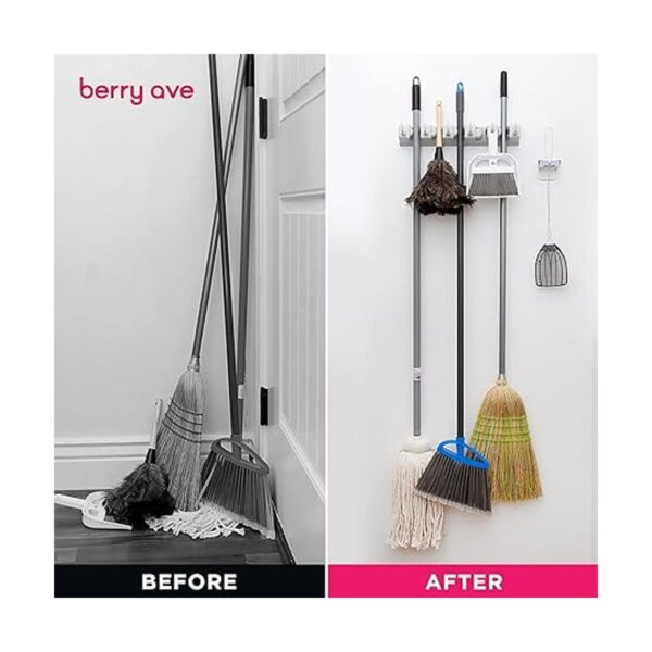 Berry Ave Soporte para escoba rastrillo o trapeador y_5