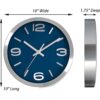 Bernhard Products Reloj de pared moderno de 10 pulgadas de