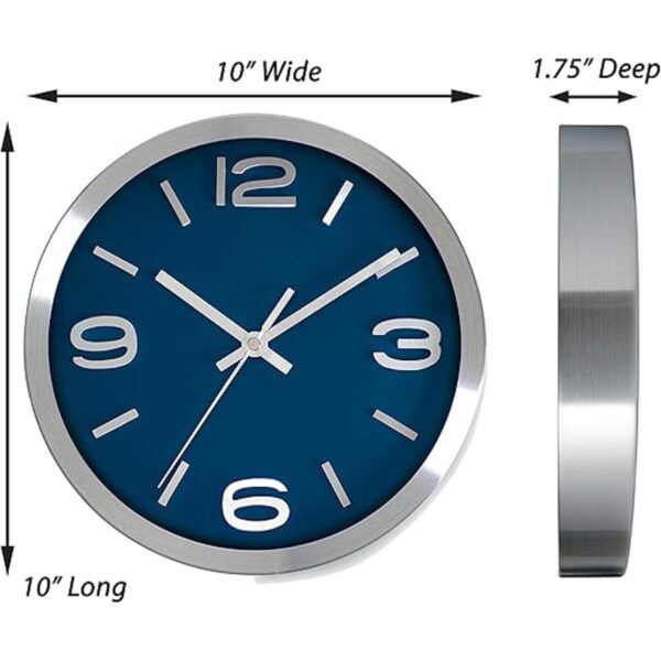 Bernhard Products Reloj de pared moderno de 10 pulgadas de