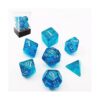 Bescon Blue Shimmery Dice Set Polyhedral RPG Juego 7dados_2