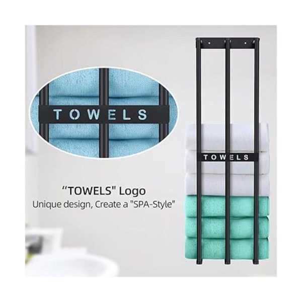 Bethom Toallero de pared para toallas enrolladas_4