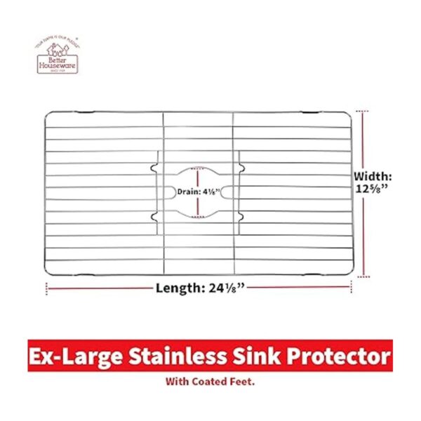 Better Houseware Rejilla protectora de fregadero extra