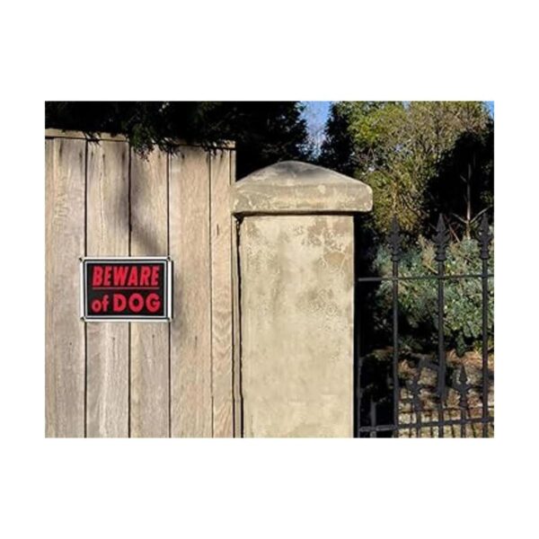 Beware of Dog Sign Meta 14 x 10 pulgadas de aluminio libre_3