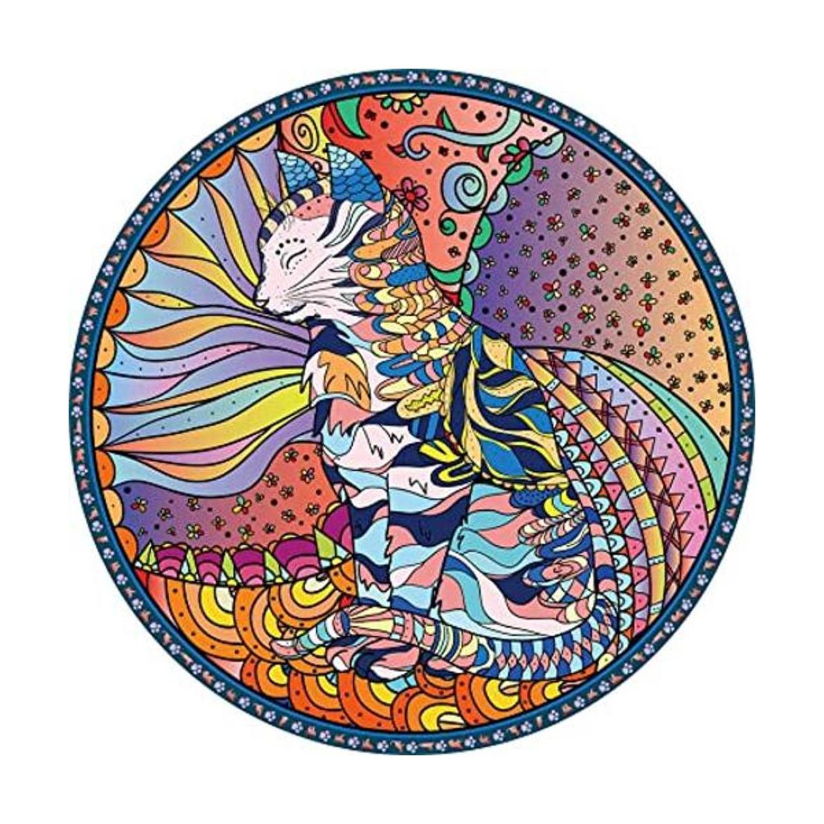 Bgraamiens Rompecabezas con diseño de mandala gato 1000