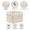 Bidtakay Cesta de almacenamiento de tela de color beige_5