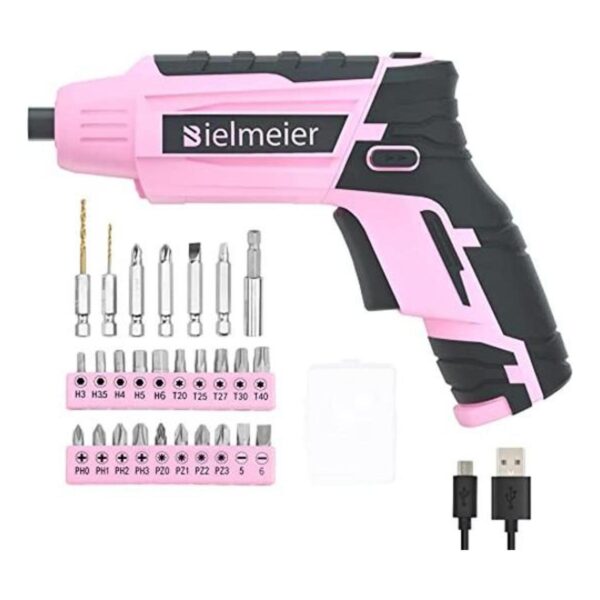 Bielmeier Kit de destornilladores eléctricos rosados de 5_1