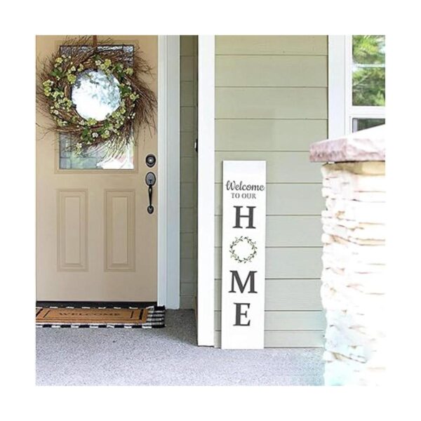 Bienvenido a Our Home Sweet Home Plantilla vertical para