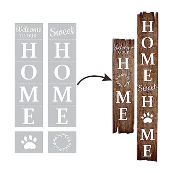 Bienvenido a Our Home Sweet Home Plantilla vertical para
