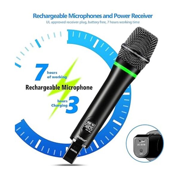 Bietrun Pro Micrófono inalámbrico sistema de micrófono_5