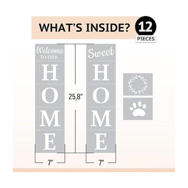 Bienvenido a Our Home Sweet Home Plantilla vertical para