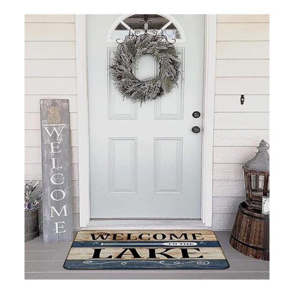 Bienvenido a The Lake Felpudo decorativo para interiores y_3