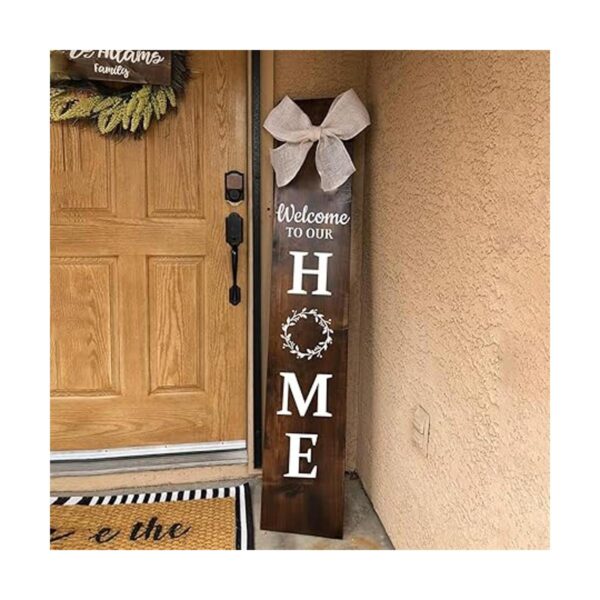 Bienvenido a Our Home Sweet Home Plantilla vertical para