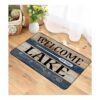 Bienvenido a The Lake Felpudo decorativo para interiores y_2