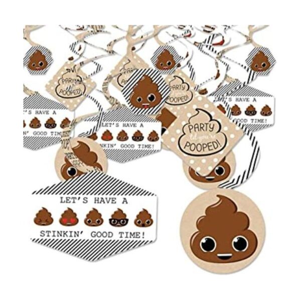 Big Dot of Happiness Party Til Youre Pooped Decoración_1