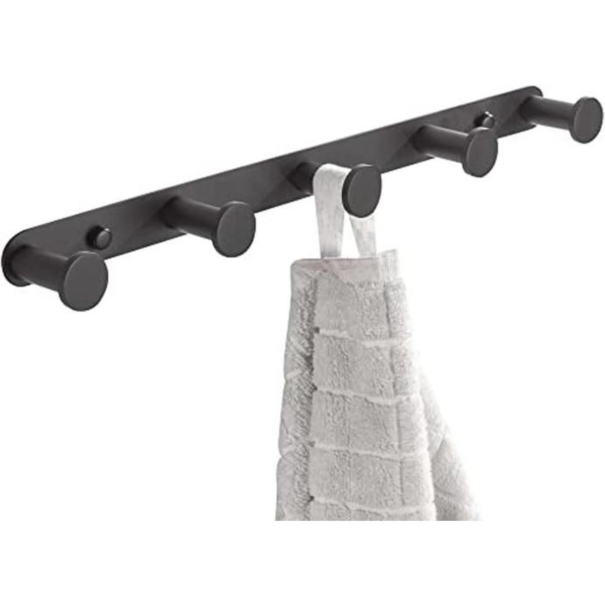 BigBig Home Perchero negro para toallas de baño perchero