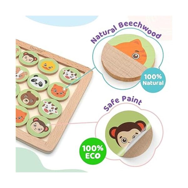 Bimi Boo Juegos de memoria de madera para niños de 3 años_2