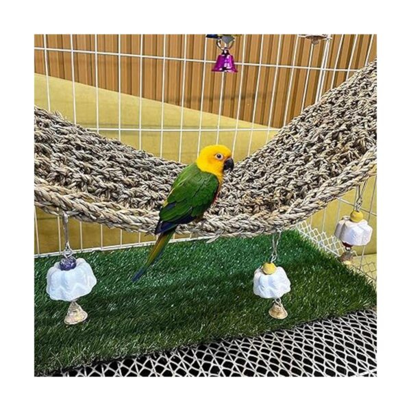 Bird Seagrass MatNatural Seagrass Woven Net Bird Foraging