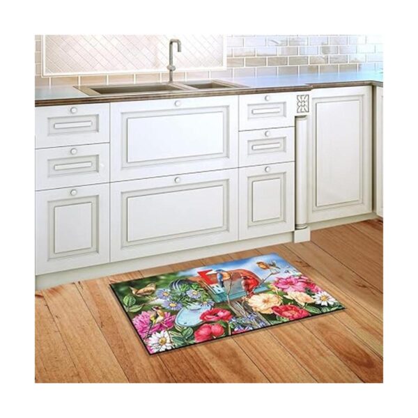 Birds and Mailbox Felpudo floral para interiores y_3